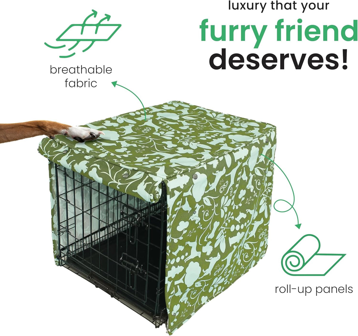 Molly Mutt Tan Dog Crate Cover, Non-Toxic & 100% Cotton - Amarillo By Morning / 24.0"L x 18.0"W x 21.0"H - image 3