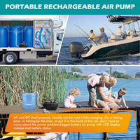 hygger Rechargeable Aquarium Pond Air Pump - 238GPH(15L/Min) - image 3