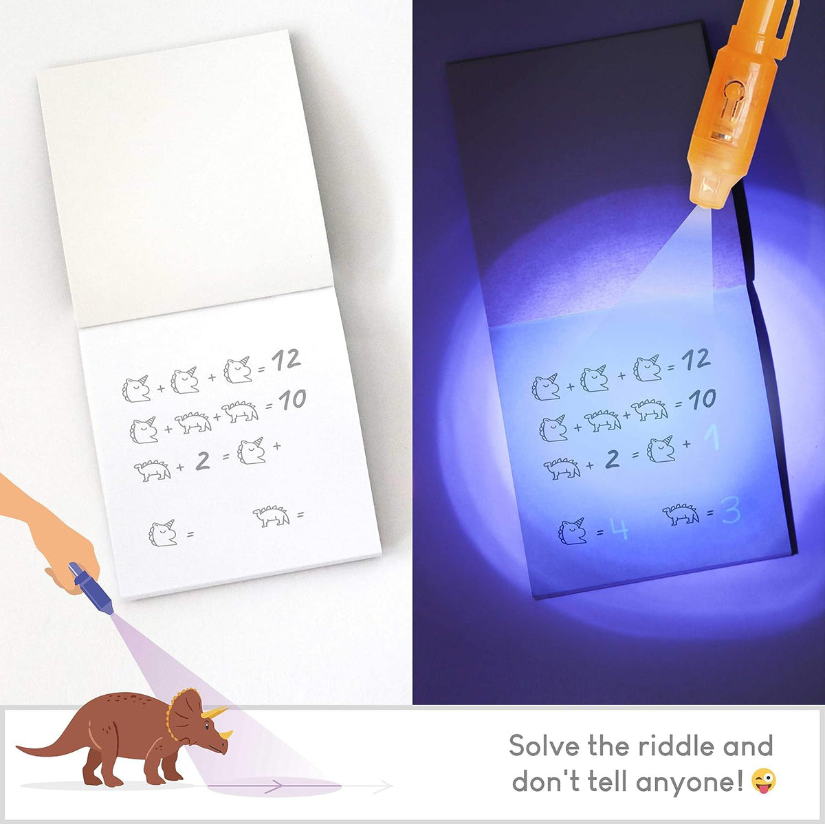 BONNYCO Invisible Ink Pen and Notebook Pack of 16 Party Favors - Dinosaurs - Pack 16 - image 4