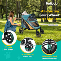 Petbobi Dog Stroller for Large Medium Dogs up to 80 lbs - Green&Yellow - image 4