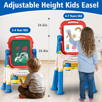 Easel for Kids Double-Sided Art Drawing Board Toys 3 4 Year Birthday - Blue - image 4