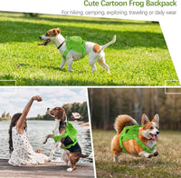 Dog Backpack Harness, No-Pull Dog Backpack with D-Ring, Frog, M - Green Frog / Large - image 3
