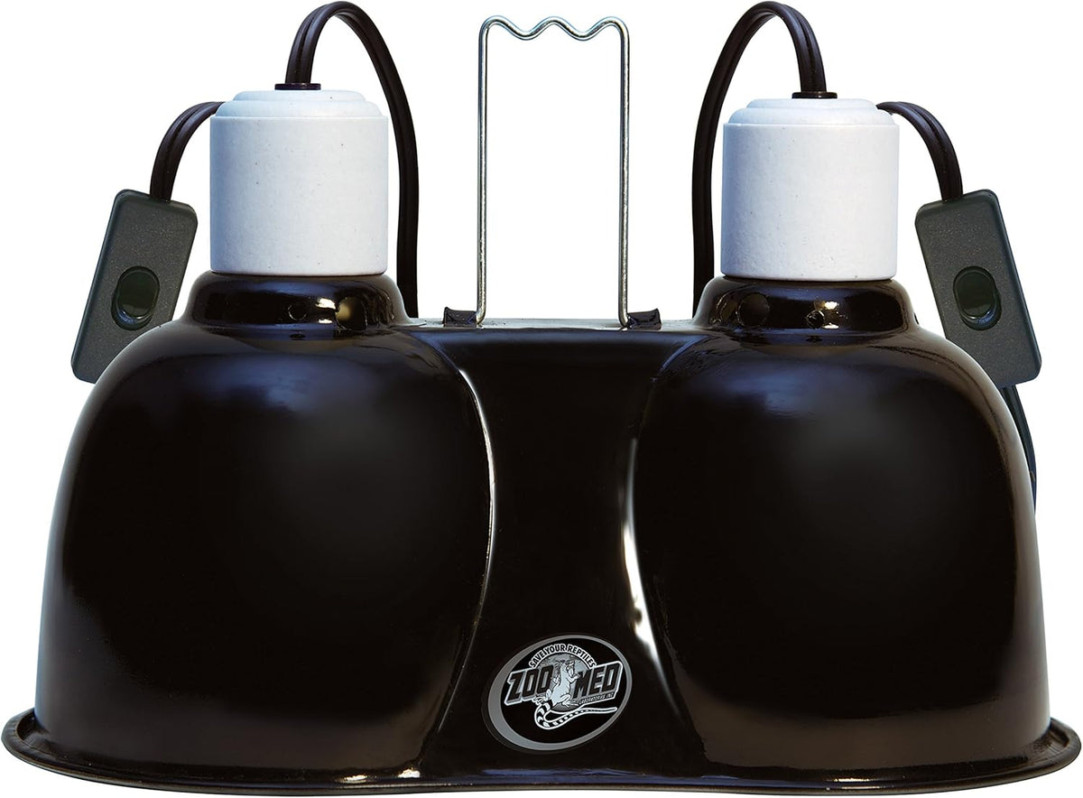 Zoo Med Combo Mini Deep Dome Clamp Lamp Fixture 2 x 5-1/2 Inch Deep - image 2