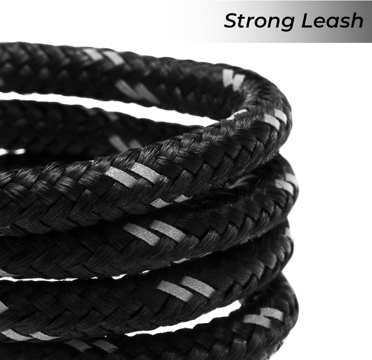Long Cat Leash Reflective Pet Rope for Yard Walking Training Outdoor - black / 30 ft - image 2