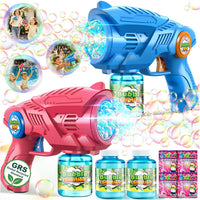 Nicmore automatic bubble gun 2-pack for kids with bubble solution bottles - view 4