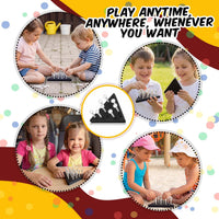 Zhanmai 3 Sets Wooden Triangle Peg Travel Game - White Peg Black Board / 3 - image 4