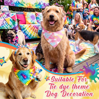 Abbylike 50 Pcs Halloween Dog Bandanas Bulk - Tie Dye / 31.5 x 21.7 x 21.7" - image 2