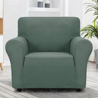 Super Stretch Couch Cover Universal Sofa Covers with Elastic Bottom - Pea Green / Small (30"-47") - image 2