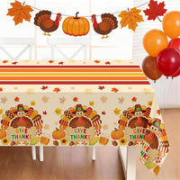 Childom 3 Pack Black and Gold Tablecloths for Events - Thanksgiving Stripes - image 2