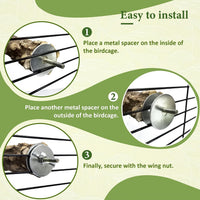 8pcs Natural Bird Perches for Cage - 8pcs-15cm - image 3