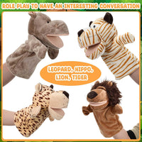 Roundfunny animal hand puppets set of 4: cow, frog, duck and sheep with movable mouths - view 9