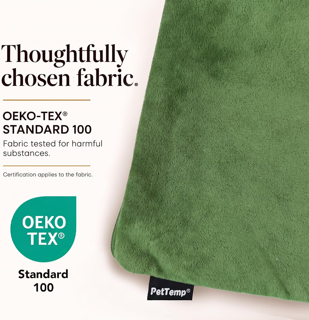 Cat Heating Pad, Heated Cat Bed, MET Safety Listed - Grass Green / Medium: 20" x 16" x 1.6" - image 3