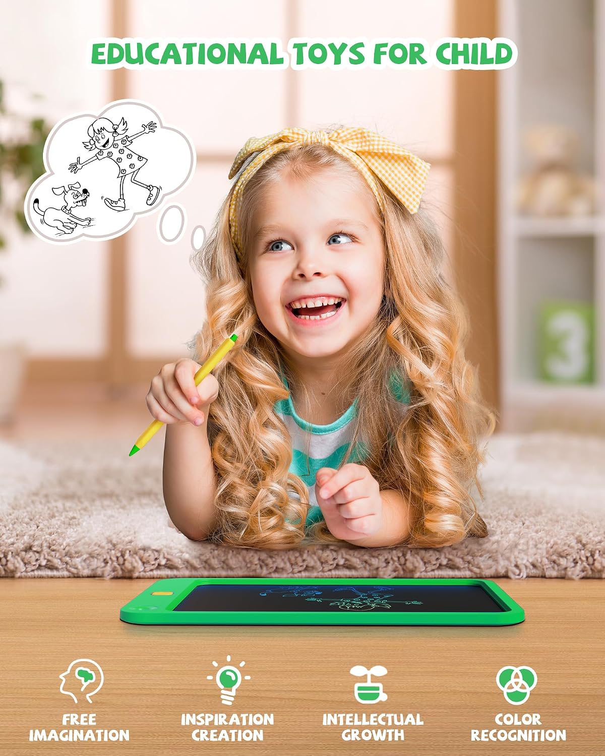 LCD Writing Tablet 10 Inch - Green / 10inch - image 4