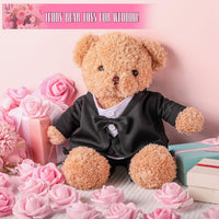 Minatee teddy bear tuxedo outfit in black and white with bow tie for 13 inch plush bears - view 4