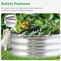 JERIA Raised Garden Bed,Galvanized Raised 2 Pcs 4×2×1ft Planter Boxes Outdoor with Easy Assembly, Large Garden Bed for Vegetables, Fruits, Flower