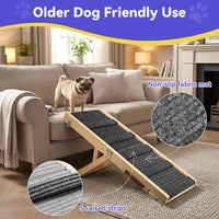 Pawaboo 2026 Upgraded Small Dog Ramp for Couch Foldable - A-wood Color / 80×30cm-for couch - image 4