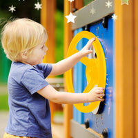 Haconba plastic pirate ship steering wheels for playsets in blue and red with mounting hardware - view 20