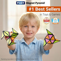 TOSY Magnet Pyramid Glow - 1 Cube Transforms into 1 Billion Shapes, 12 Pieces, 243 Magnets - Mixed (Set of 2) - image 2