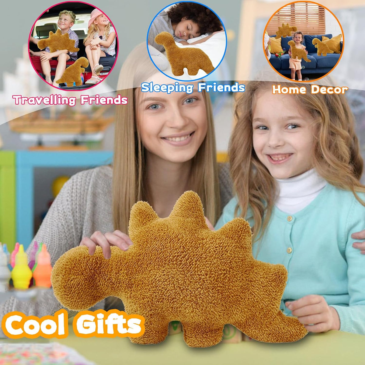 Isaacalyx Dino Nugget Pillow, Dinosaur Theme Party Decorations - Tyrannosaurus Rex / Small - image 2
