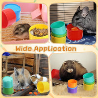 8 Pcs Stacking Cups for Rabbits - Safe Reusable Bunny Toys in Different Sizes, Durable Rainbow Colored Nesting Toys for Small Animals Bunny Hiding Food Playing Bunny Gifts