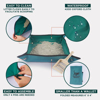 OutdoorBengal Go Litter Portable Travel Litter Box Set for Cats – Daily Care for Cats - Small Tray - image 3