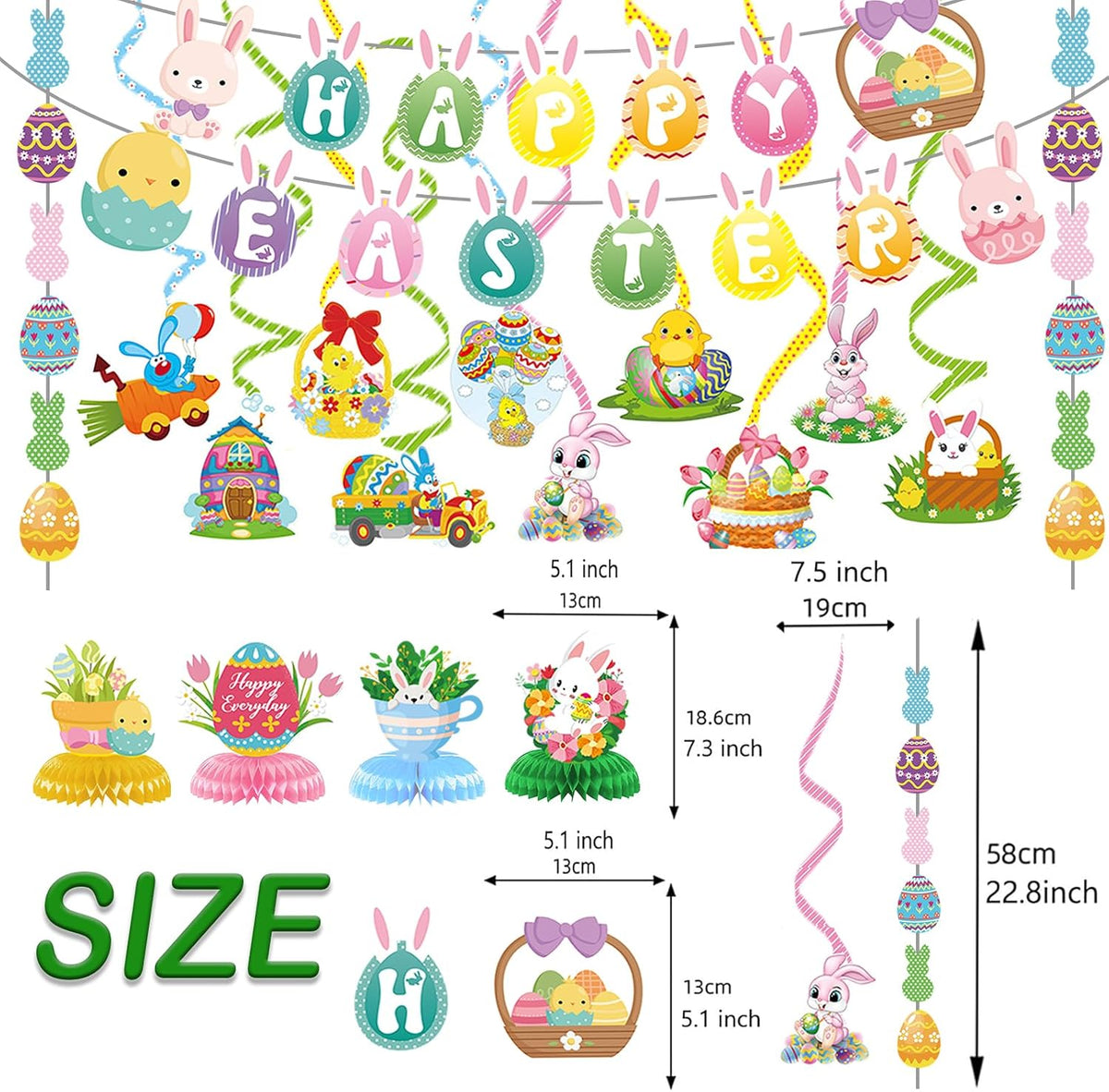 Gusgrop Halloween decorations set with Happy Halloween and Trick or Treat banners and bat garlands - view 12