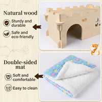 Castle Chinchilla House, Guinea Pig Hideout – Essentials for Small Pets - Large Assembly Style - image 4