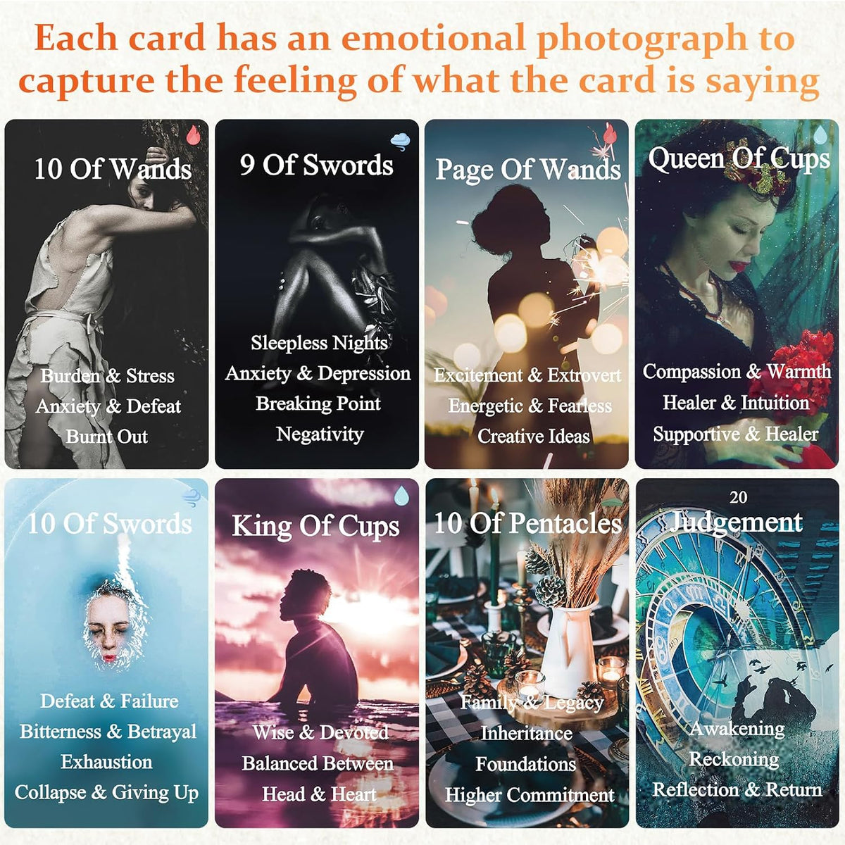 Ethereal Elves tarot cards with gold foil edges, guide book and botanical box - view 4