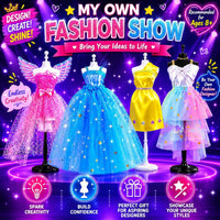 AGENTLAN fashion designer kit for girls with mannequins, fabrics, ribbons and rhinestones - view 3