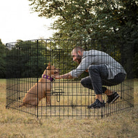 Puppy Pet Playpen 8 Panel 24 Inch Indoor Outdoor Metal Portable - 30"H x 24"W, 8 Panels with Octagonal Top Cover - image 4