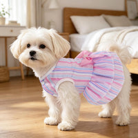 Dog Dress, Cute Pet Princess Dresses with Bright Color Design - Pruple Pink / Medium - image 2