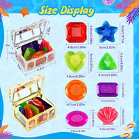 MARFOREVER diving gems pool toys, 15 colorful acrylic diamonds in two sizes - view 14