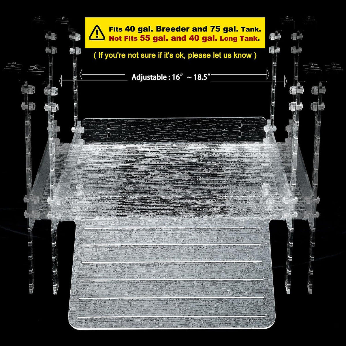 Hanging Floating Turtle Basking Platform Dock for 40 Breeder 75Gal - Extra Large - image 2