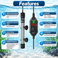 AquaMiracle Aquarium Heater 15W Fish Tank Heater for 1-3 Gallon Tanks – Essentials for Fish - For 40-60 Gal Tank - image 2