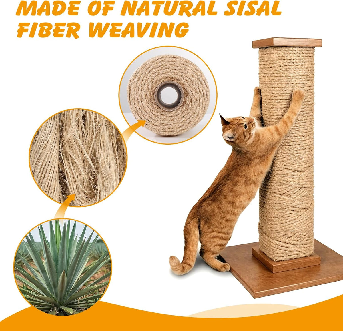 Natural Sisal Rope for Cat Scratcher - 1/6in x 492ft - image 3