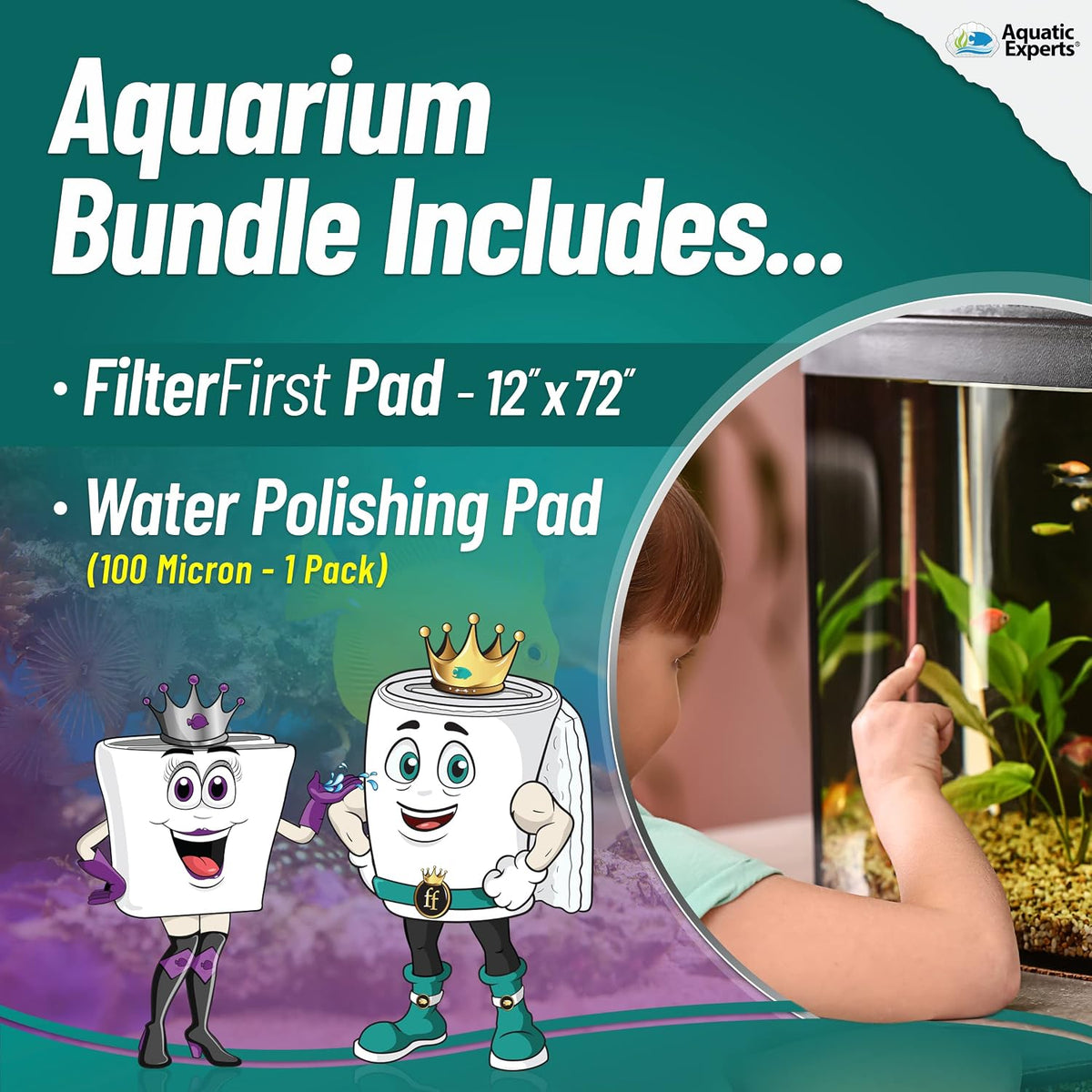 Aquatic Experts Aquarium Polishing Filter Pad - Very Fine – 100 Micron / Aquarium Bundle - image 2