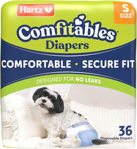 Hartz Disposable Dog Diapers, Size S 36 count, Comfortable & Secure Fit, Easy to Put On