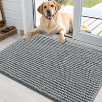 OLANLY Dog Door Mat for Muddy Paws 30x20 - 36" X 24" / Grey