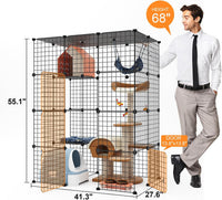 Extra Large Cat Cage, 4-Tier Catio - 41.3"L x 27.6"W x 55.1"H - image 2