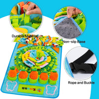 Pet Snuffle Mat for Dogs Sniff Mat Nosework Feeding Mat Slow Feeder - 31''x19''（blue） - image 3