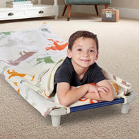 ROLLEE POLLEE Nap Sac Roll Up Napping Blanket with Attached Pillow - Dino Roll Call - image 3