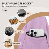 Adjustable Dog Sling Carrier with Pocket - Purple - image 3