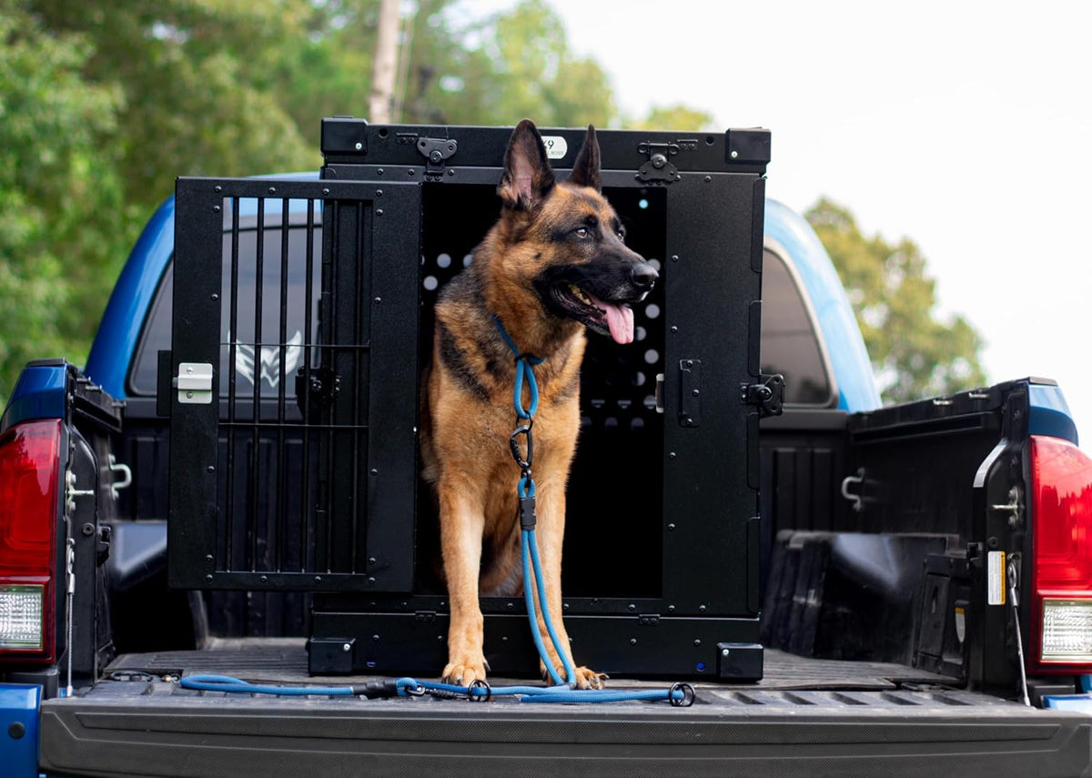 K9 Kennel Boss Aluminum Collapsible Dog Crate - Black / 41.6"L x 29.7"W x 33.9"H - image 2