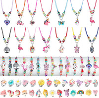 Sherr kids jewelry set with unicorn and mermaid necklaces, bracelets and rings