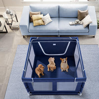 Puppy Playpen Indoor for Dog Small Pets - Royal Blue / 42 Inch w/o top - image 4