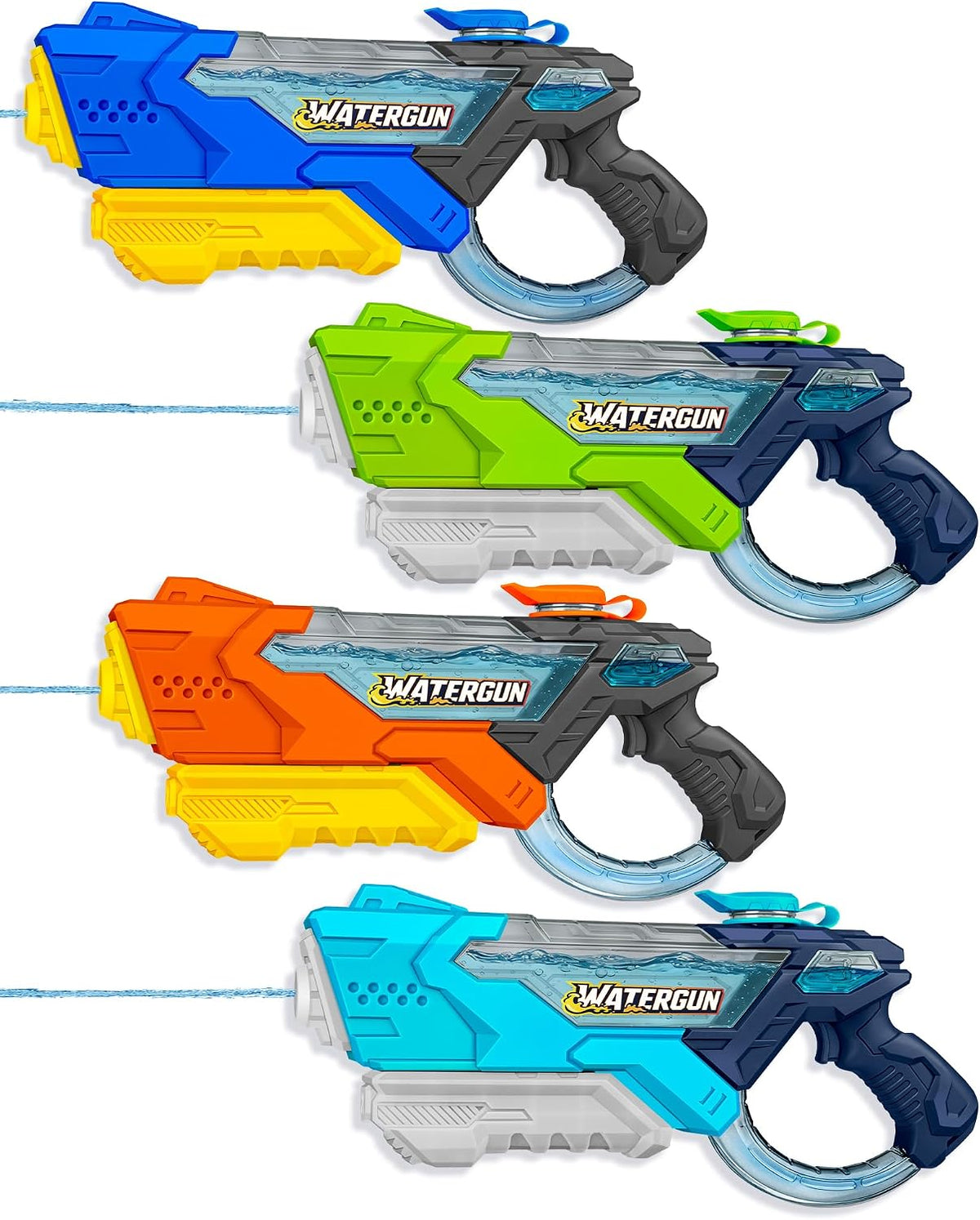 4 Pack Water Guns for Kids and Adult - 4 Pack Colorful