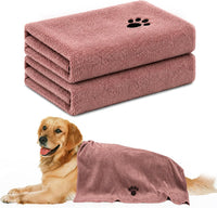 2 Pack Microfiber Dog Towels for Drying Dogs - Brown / 2-Pack
