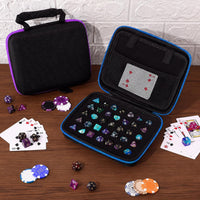 Aoriher 1 Pcs Dice Case with Removable Slotted Tray - Purple,Blue - image 3