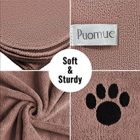 Puomue 2 Pack Microfiber Dog Towels for Drying Dogs - Brown / 40 x 23.6 inches - 2 Pack - image 2