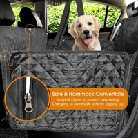 Vailge 100% Waterproof Convertible Dog Car Seat Covers - X-Large(60"W x 64"L) / Black - image 3